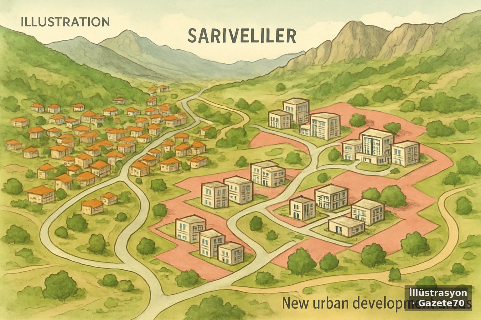 Sarıveliler'de İmar Uygulaması İlanı Yapıldı