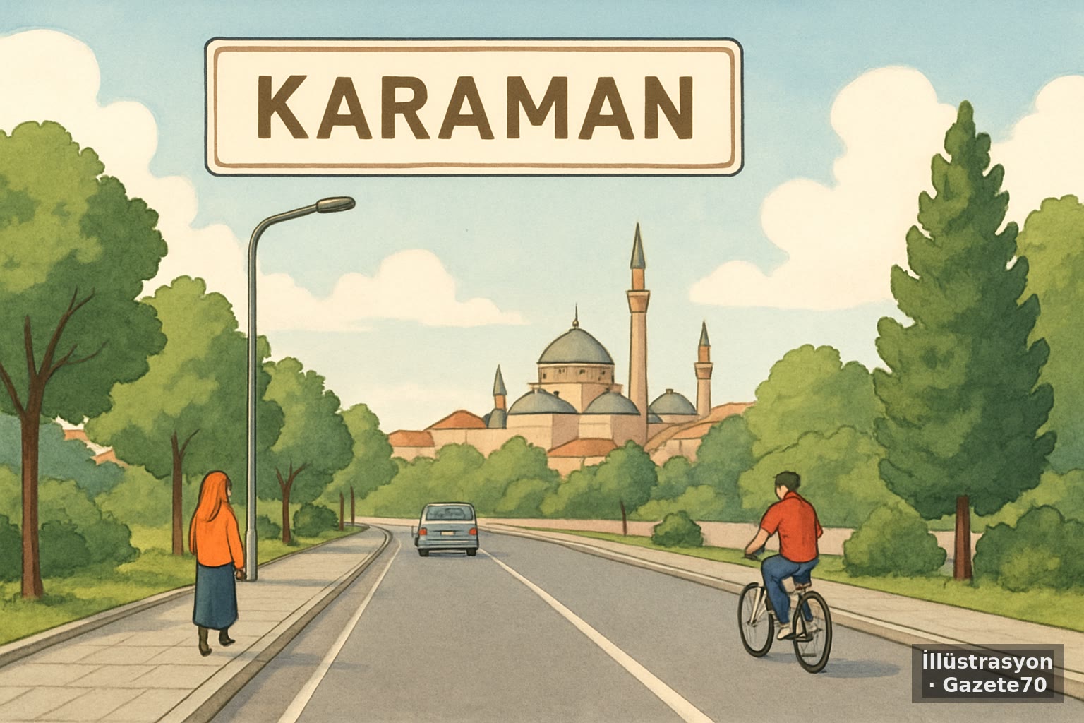 Karaman-Mut yolunda takla atan otomobilde yaralanan olmadı